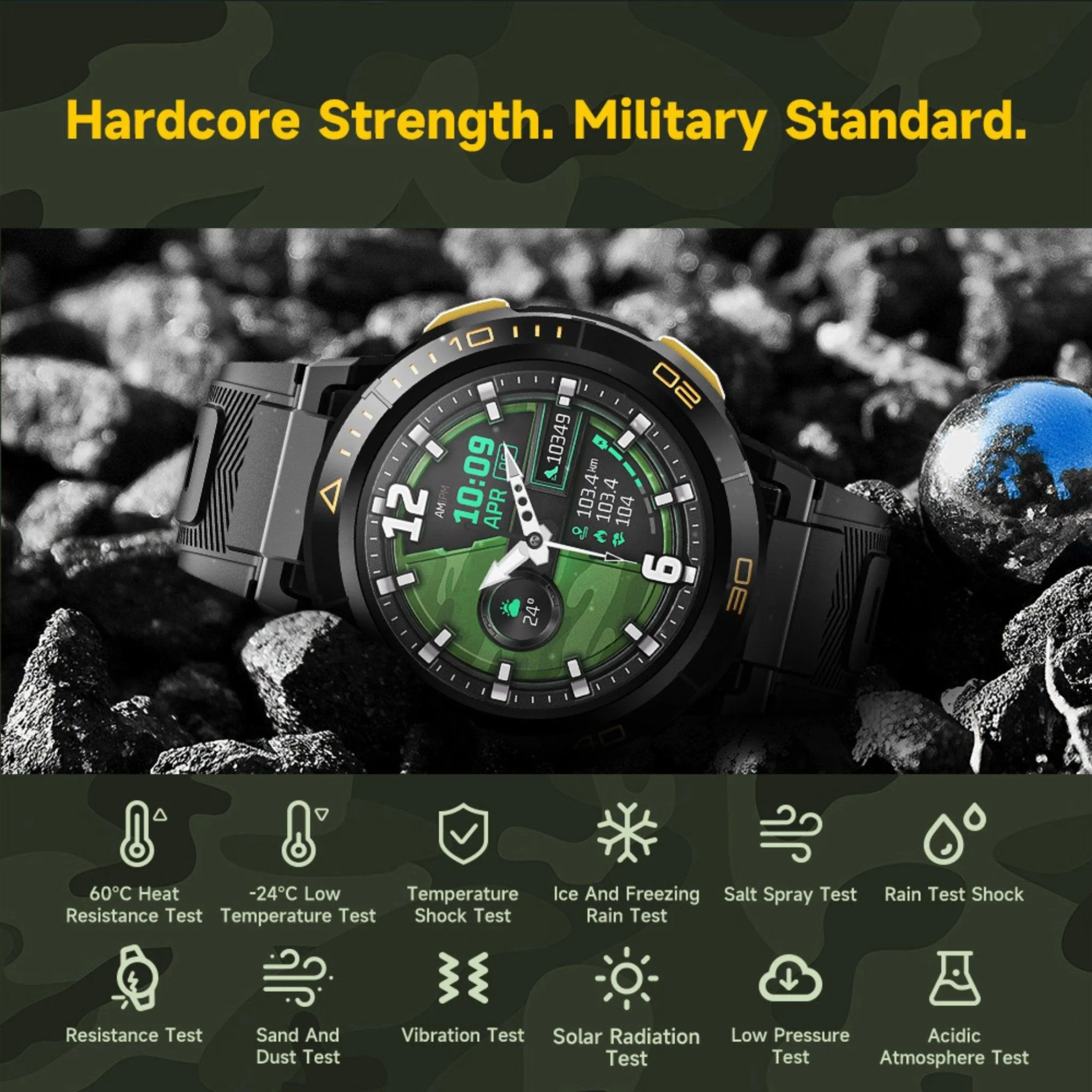 TUTT ZL1 Rugged Android AMOLED Smart Watch 4G GPS | 2MP HD Camera | IP68 1 ATM | 2GB-16GB ROM | Titanium Alloy