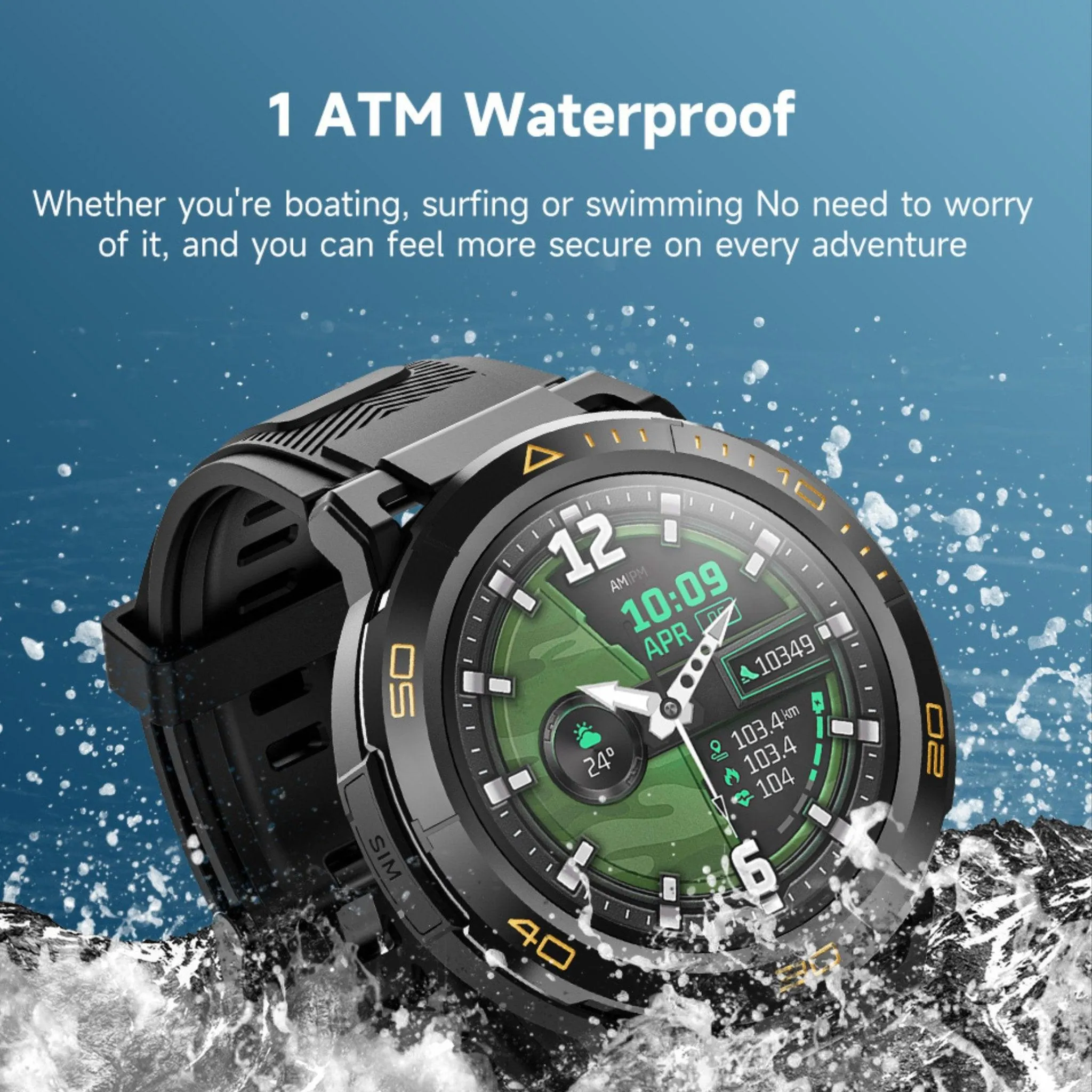 TUTT ZL1 Rugged Android AMOLED Smart Watch 4G GPS | 2MP HD Camera | IP68 1 ATM | 2GB-16GB ROM | Titanium Alloy