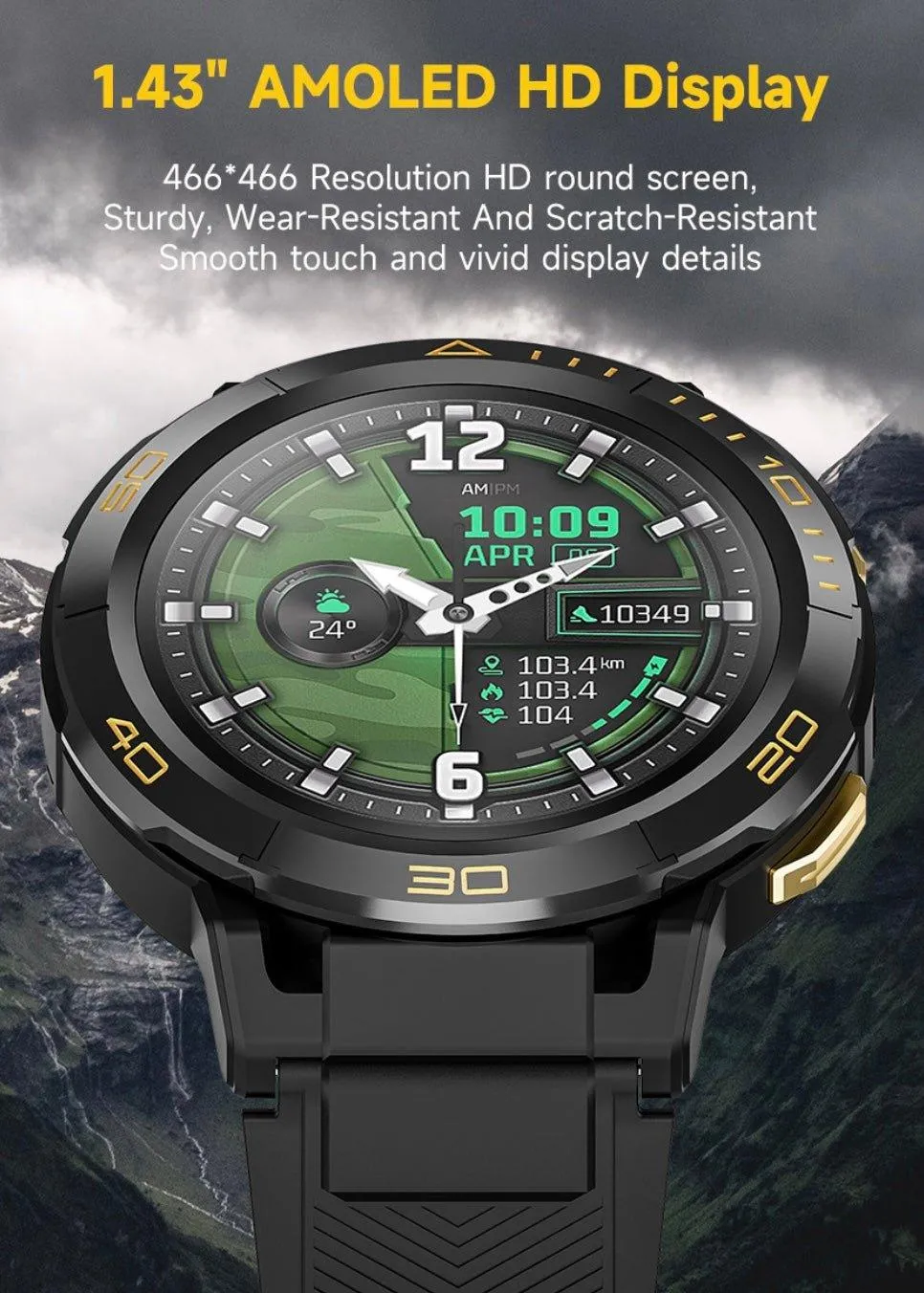 TUTT ZL1 Rugged Android AMOLED Smart Watch 4G GPS | 2MP HD Camera | IP68 1 ATM | 2GB-16GB ROM | Titanium Alloy