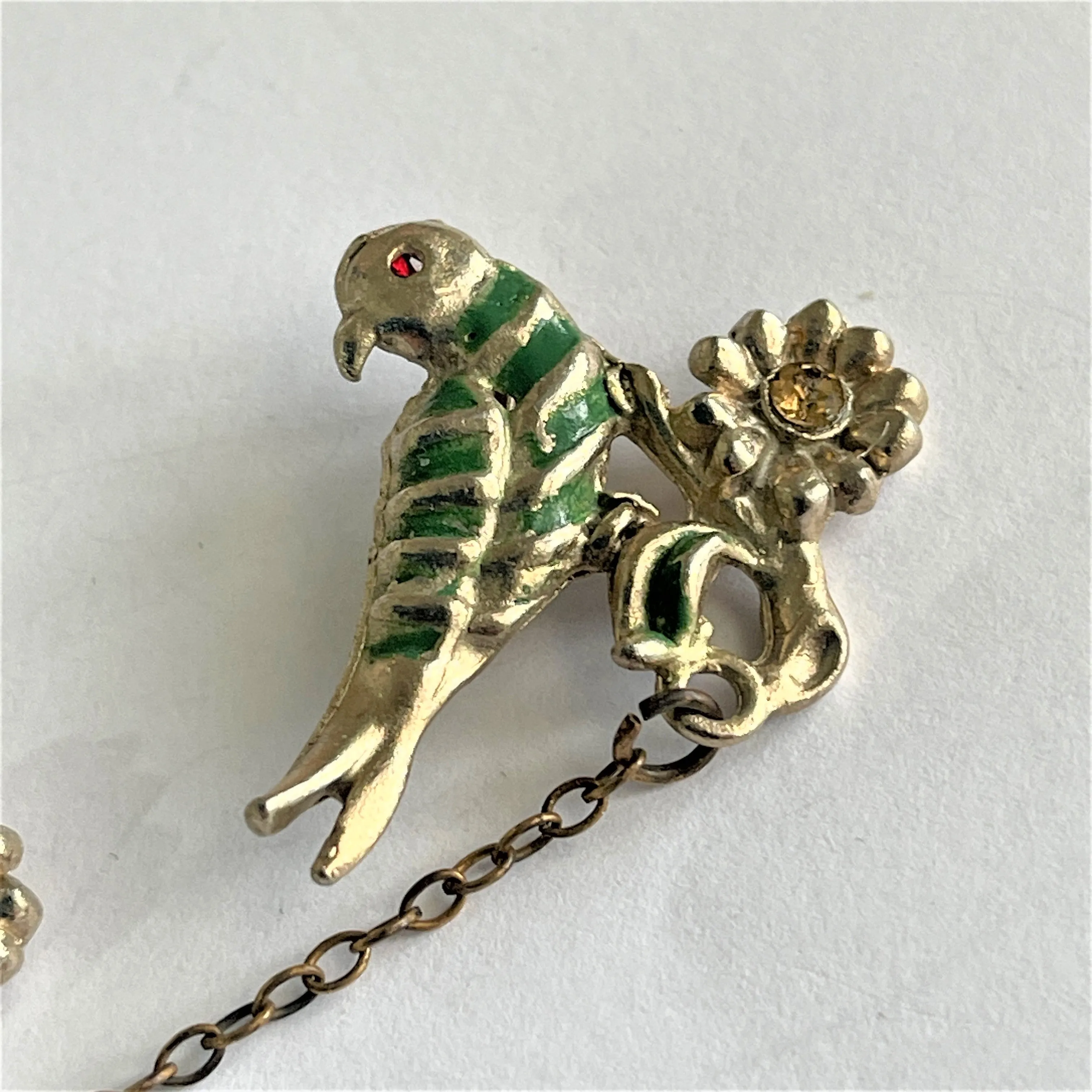 Twin Birds 1950's Vintage Brooch