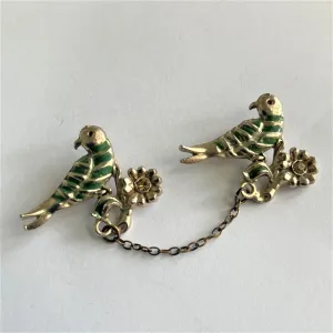 Twin Birds 1950's Vintage Brooch