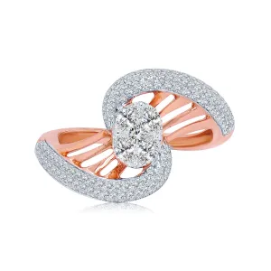 Twisted Ladder Diamond Ring