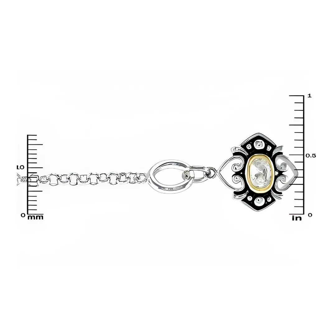 Two Tone Heart Charm Bracelet