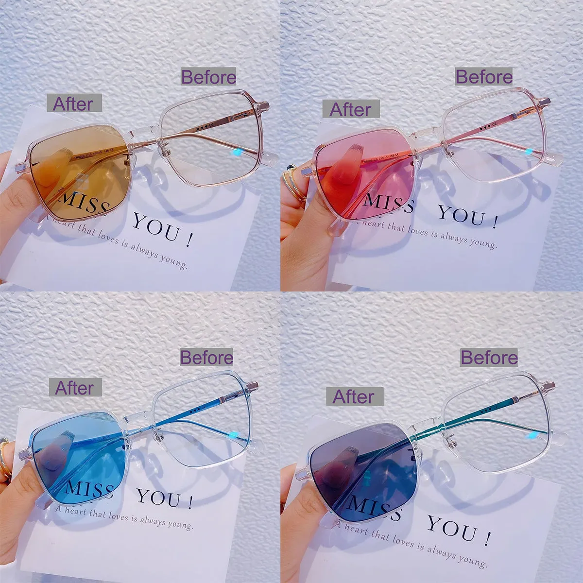 TXOME Star Clear Frame Glasses