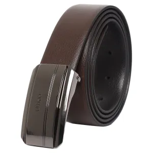 Ufficio Men's Reversible Genuine Leather Belt (Formal, Brown/Black)