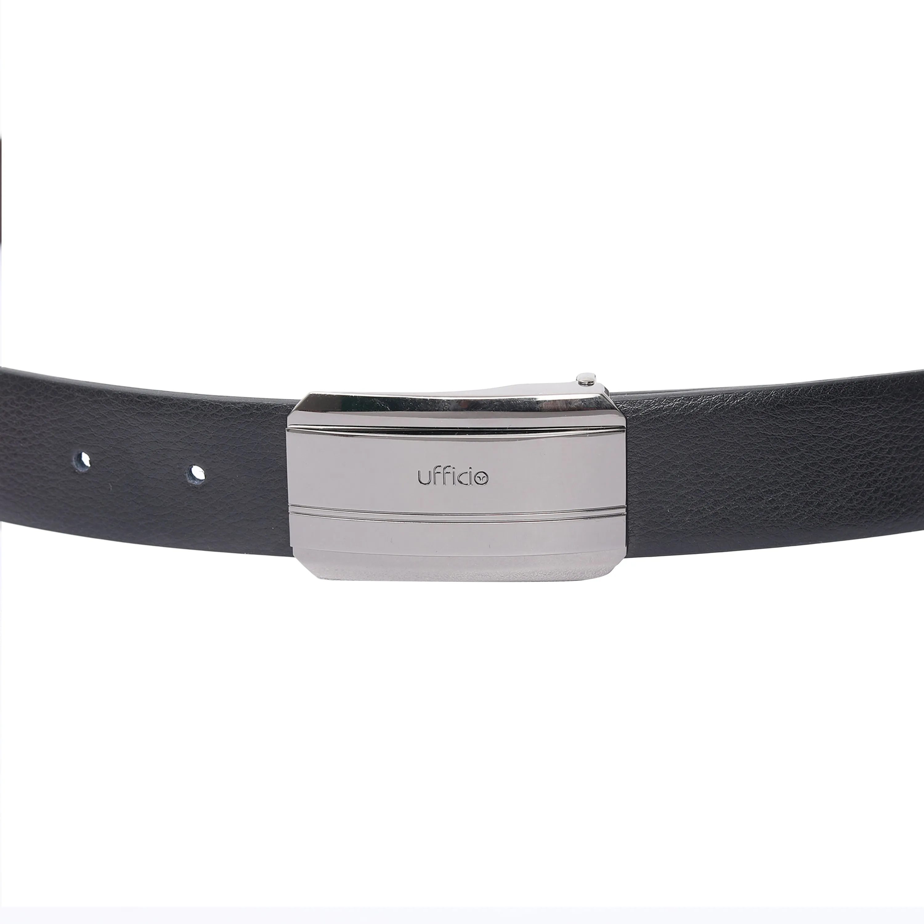 Ufficio Men's Reversible Genuine Leather Belt (Formal, Brown/Black)