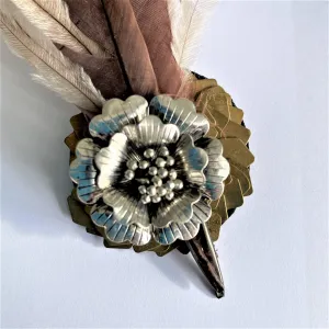 Unique Feather Hand Made Brooch