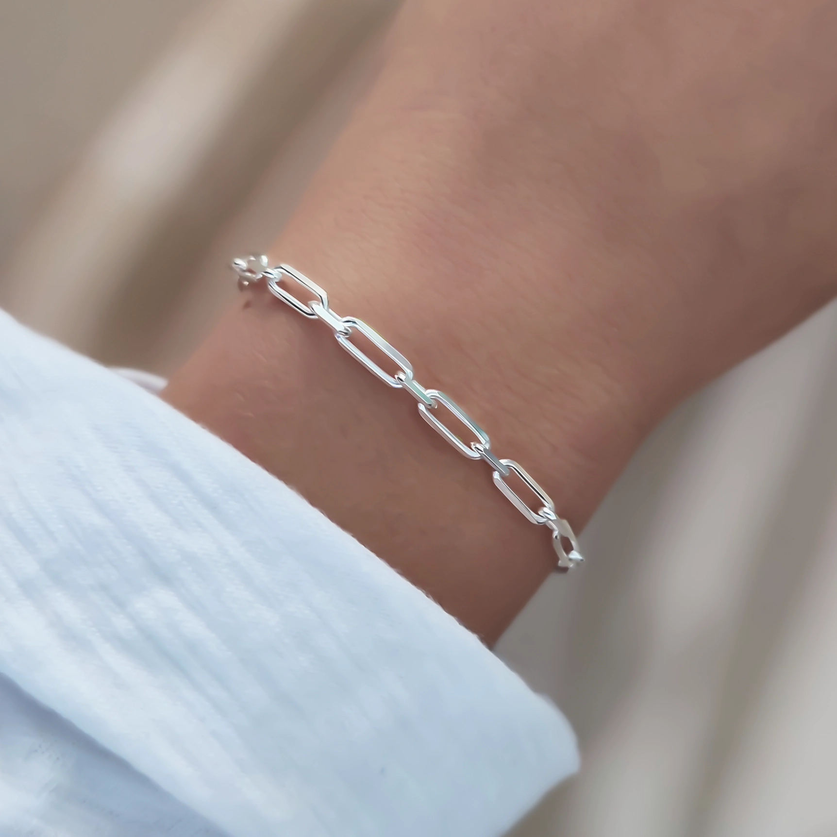 Sterling Silver Bracelet For Women, Silver Chain Bracelet, Figaro Bracelet, Everyday Bracelet, Layered Bracelet Copper Tones Couple??s Choice