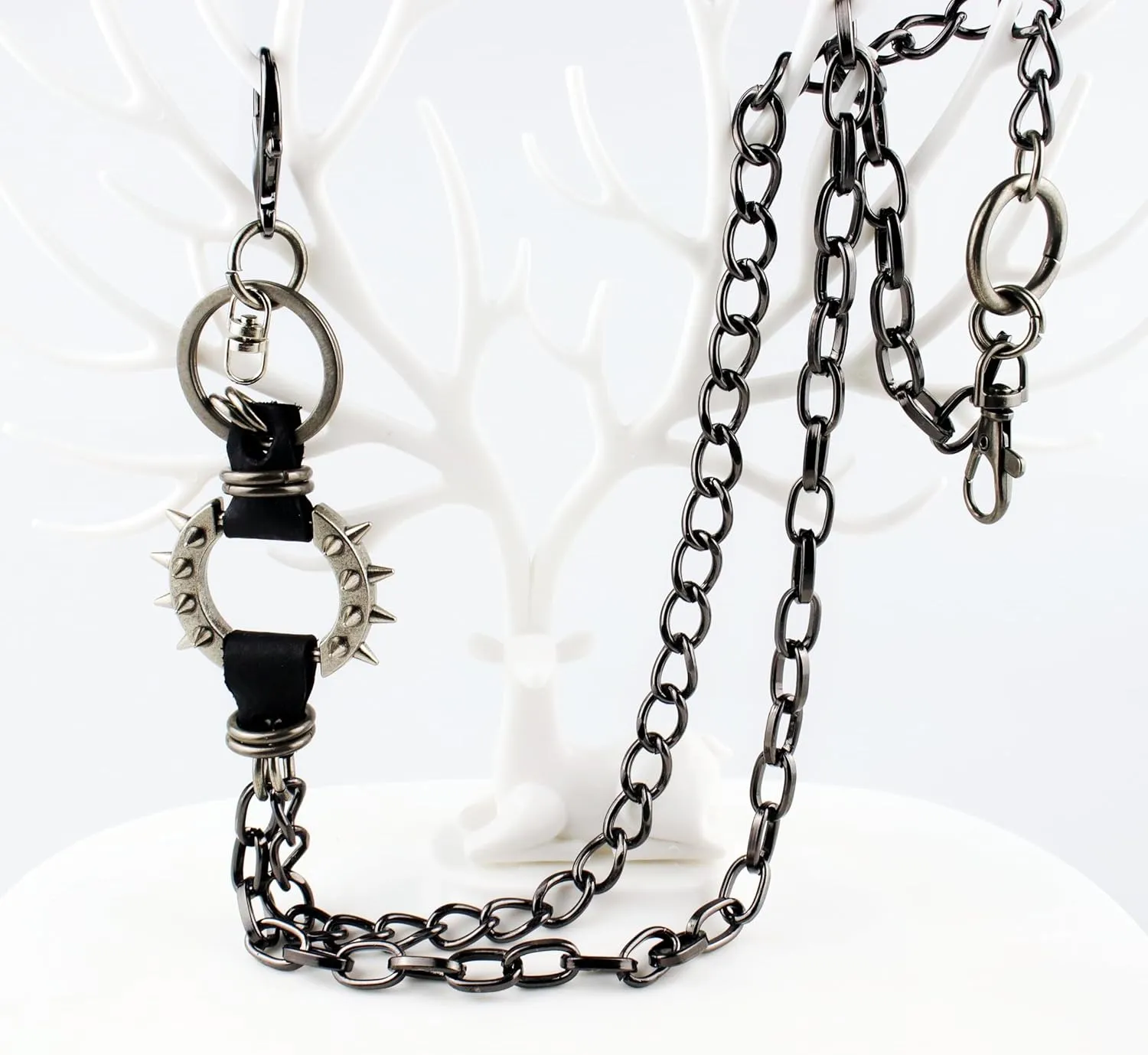 Unisex Punk Chains for Pants, Heavy Duty Belt Chains Hip Hop Trousers Jeans Chain with Lobster Clasps for Wallet Keys
