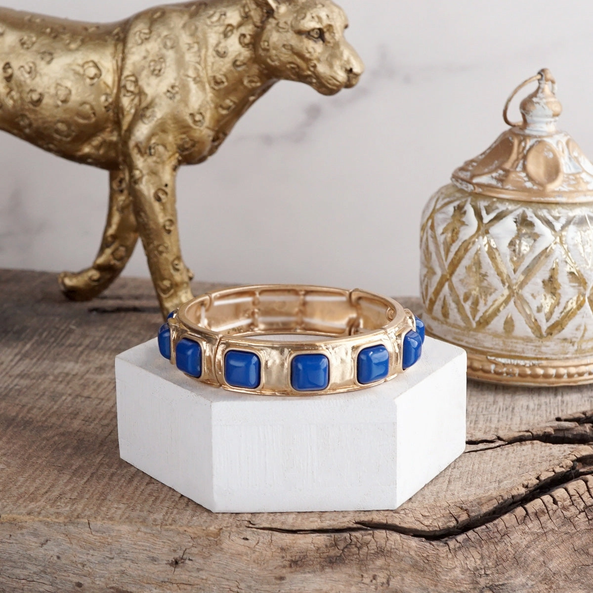 Eternal Glow ?C Eternity Stretchy Bangle with Cabochons or Pearls Clear Mixes