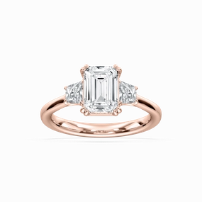 Astra 2 ? ctw Emerald Lab Grown Diamond Three Stone Engagement Ring Strong Expression Chic Expression