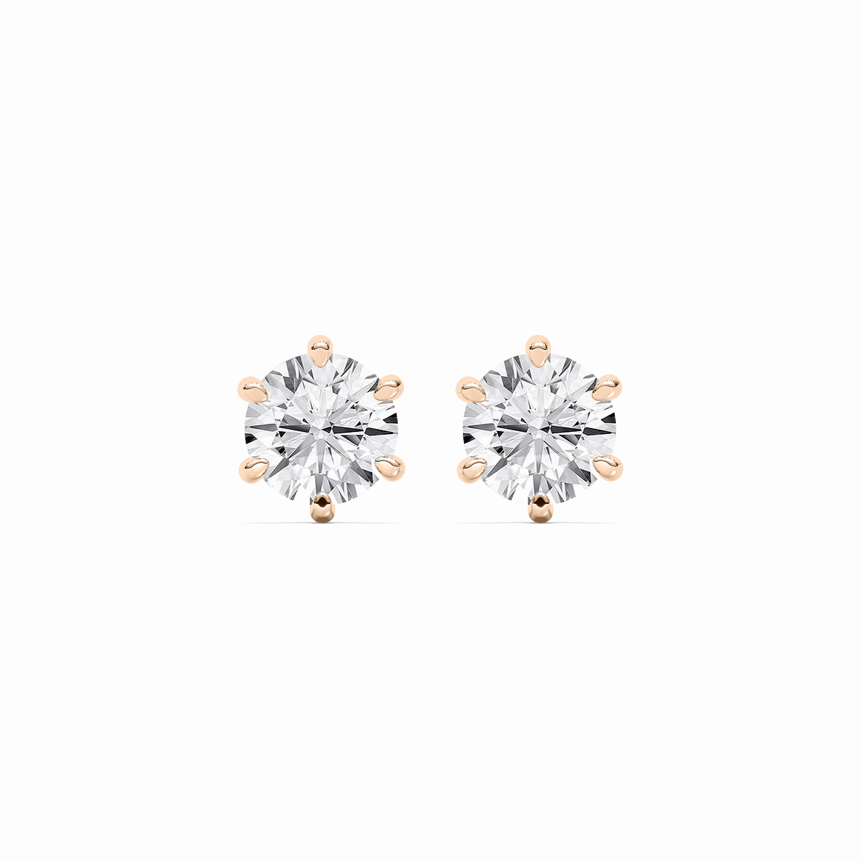 4 ctw Round Lab Grown Diamond Six Prong Stud Earrings Oval Accessory