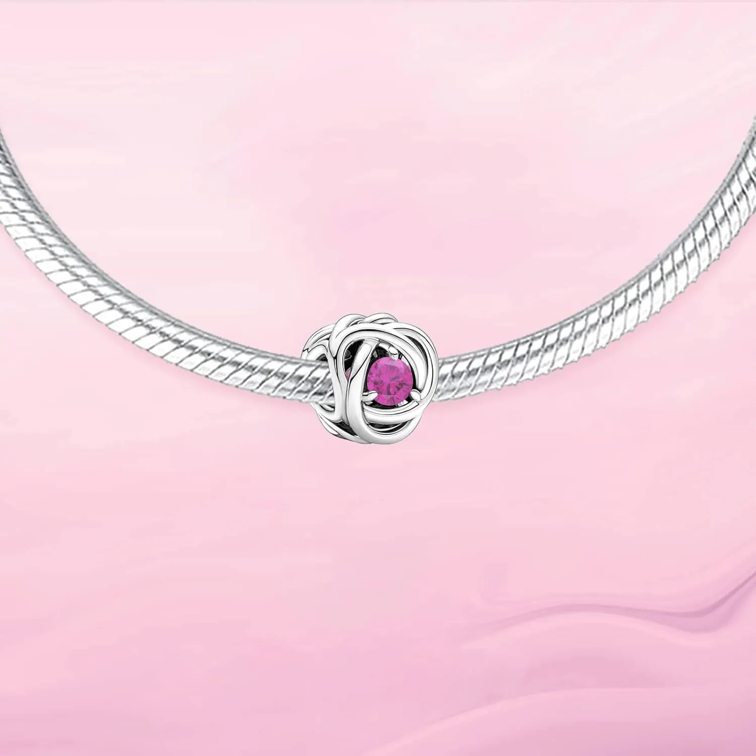 VALGACLS October Birthstone Charms Love Heart Charms for Bracelet Necklace Happy Birthday Charms for Women