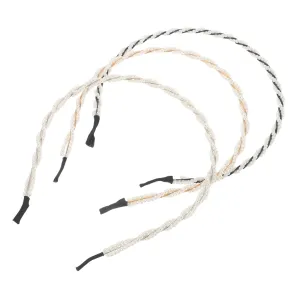 VALICLUD 3pcs Women Pearl Headband Stylish Faux Pearl Hair Accessories for Various Hairstyles Durable Construction Multiple Color Options for Elegant Looks