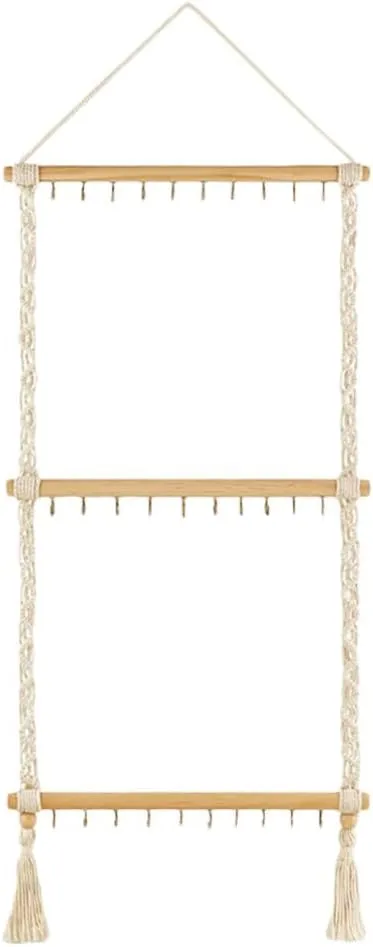 VALICLUD Macrame Hair Claw Clip Organizer Hanging Hair Clip Holder and Storage Claw Clip Hanger for Women Girls Home Wall Door Closet Decor