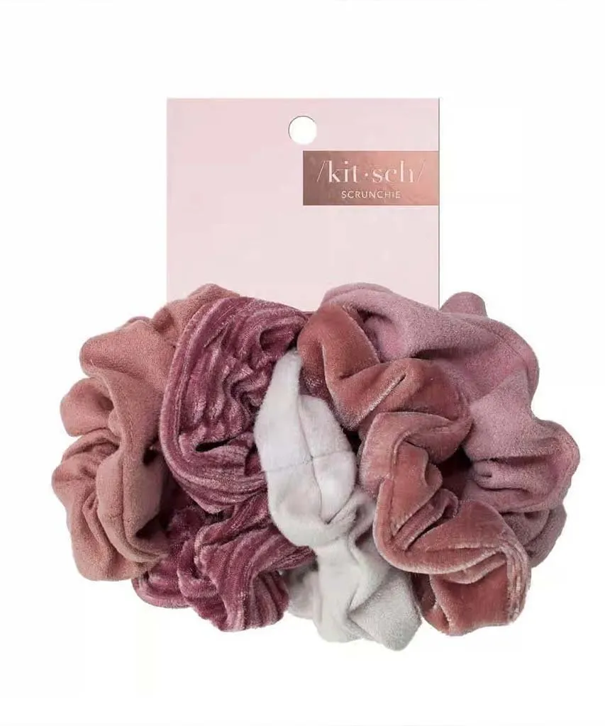 Velvet Scrunchies - Blush and Mauve