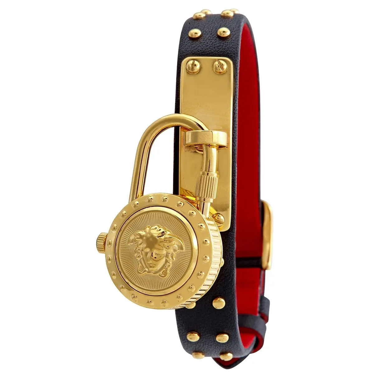 Versace Medusa Lock Icon Quartz Gold Dial Ladies Watch VEDW00119