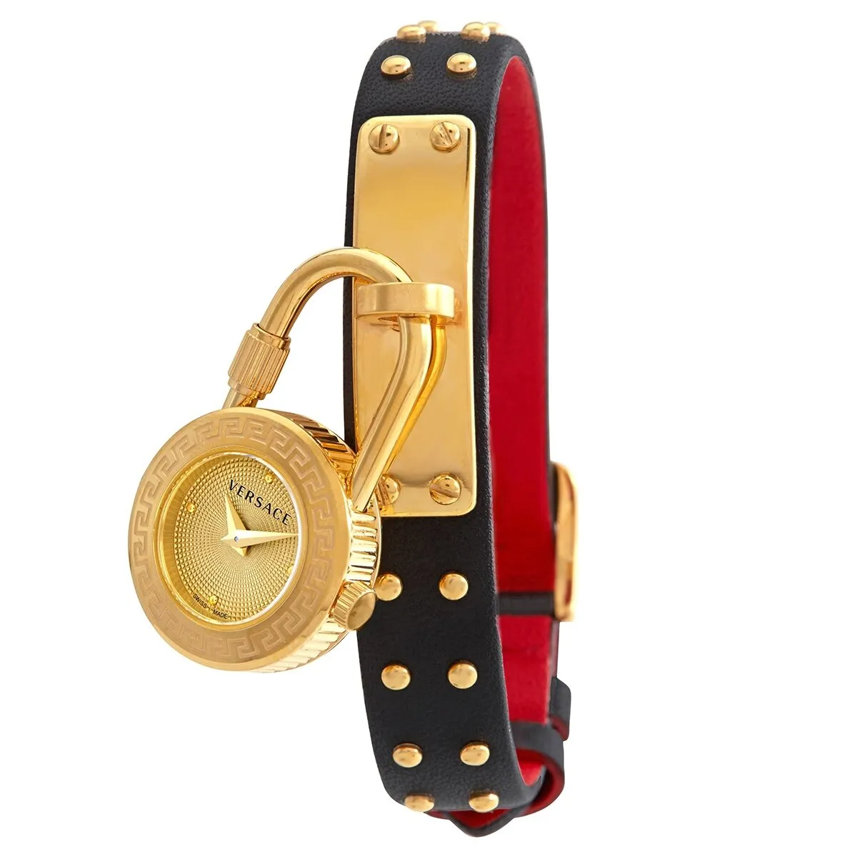 Versace Medusa Lock Icon Quartz Gold Dial Ladies Watch VEDW00119