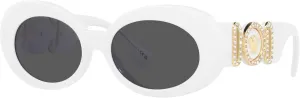 Versace Woman Sunglasses Black Frame, Dark Grey Lenses, 54MM