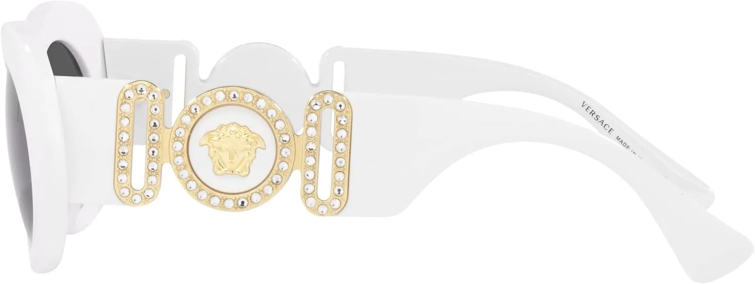 Versace Woman Sunglasses Black Frame, Dark Grey Lenses, 54MM