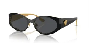 Versace Woman Sunglasses Black Frame, Dark Grey Lenses, 56MM