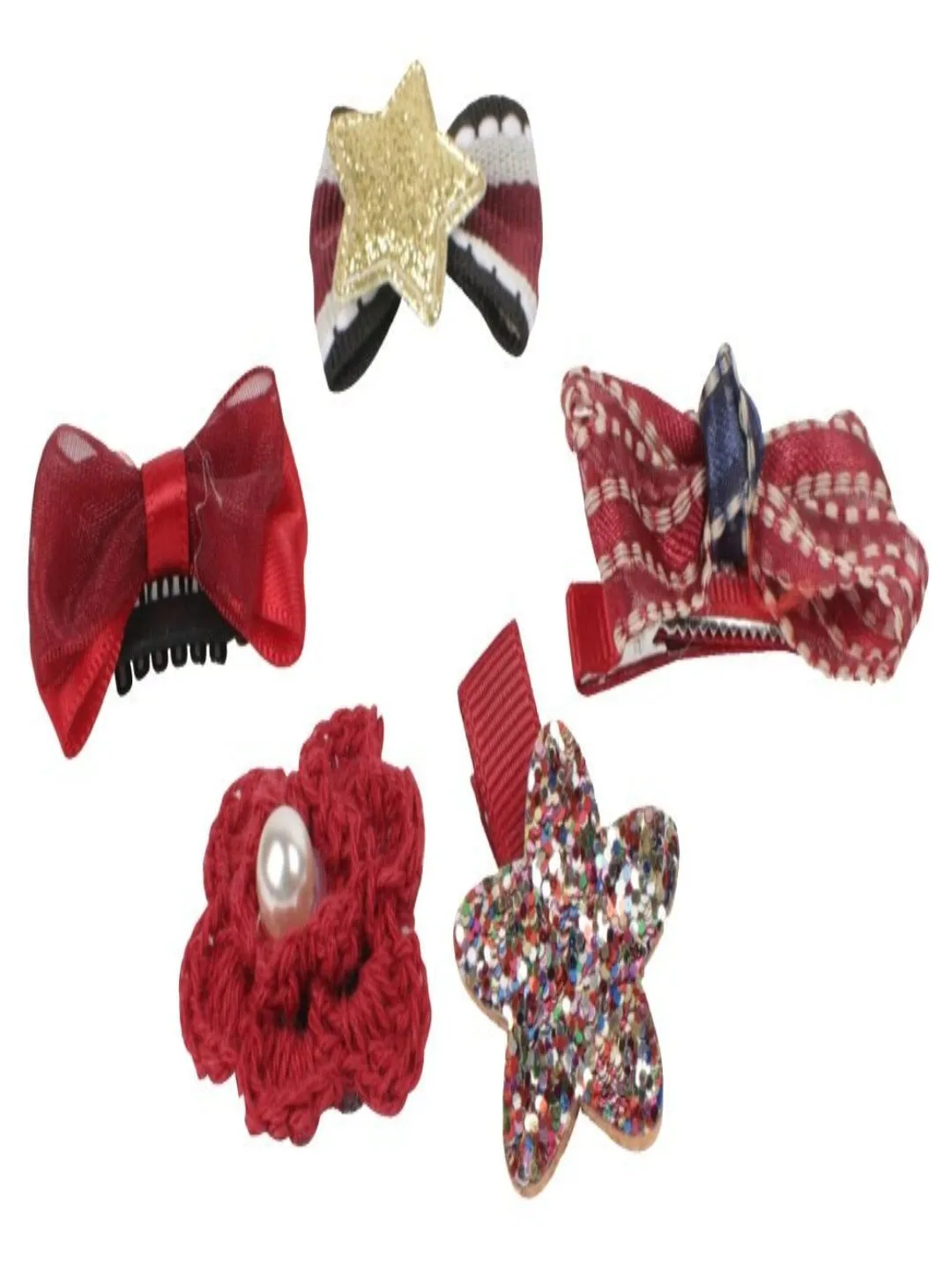 Vibrant Hair Clips Set for Girls - Lime & Red Duo, Pack of 2