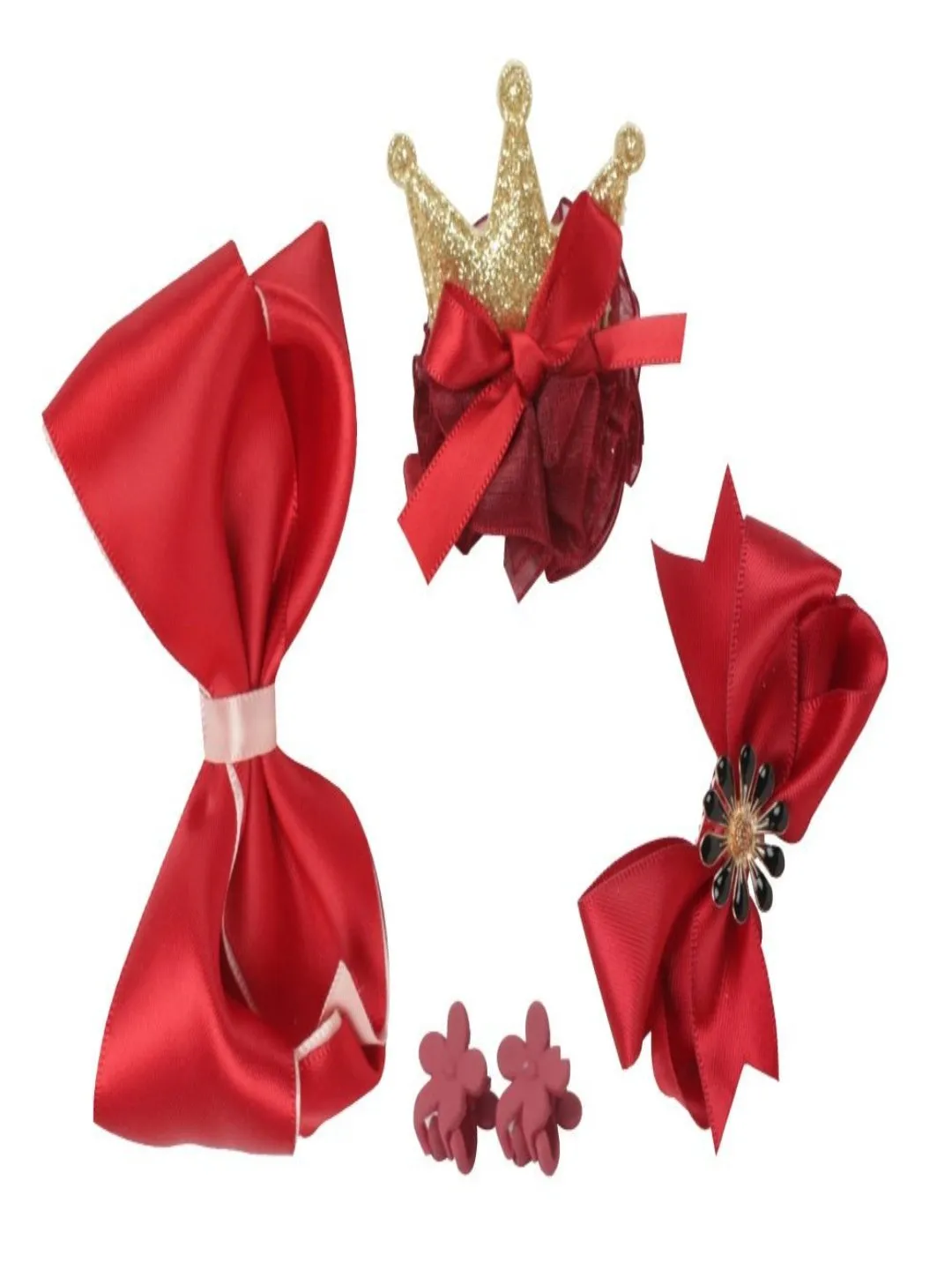 Vibrant Hair Clips Set for Girls - Lime & Red Duo, Pack of 2