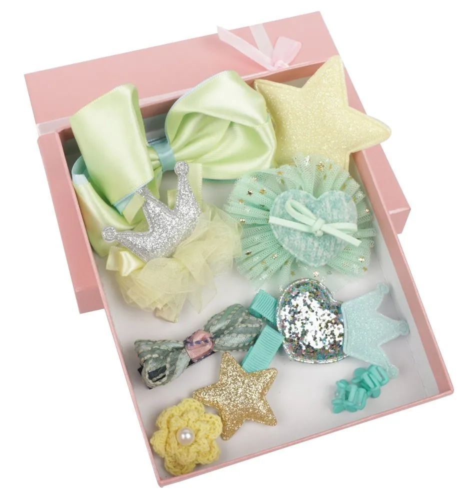 Vibrant Hair Clips Set for Girls - Lime & Red Duo, Pack of 2