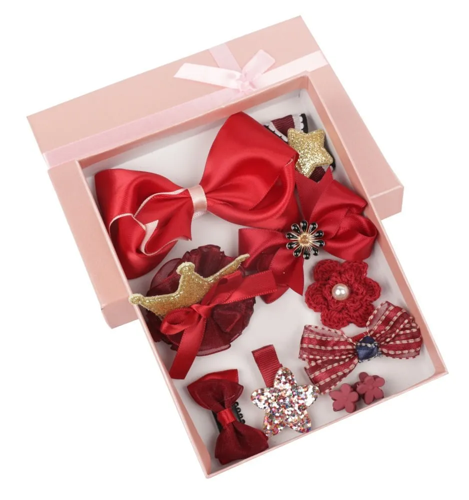 Vibrant Hair Clips Set for Girls - Lime & Red Duo, Pack of 2