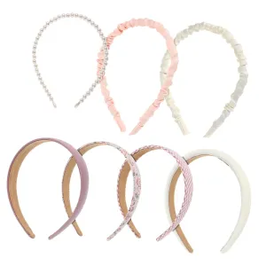 VICASKY Elegant Pearl Headbands for Women Girls Hair Bands for Braids and Face Wash Soft Comfortable Adorable Set