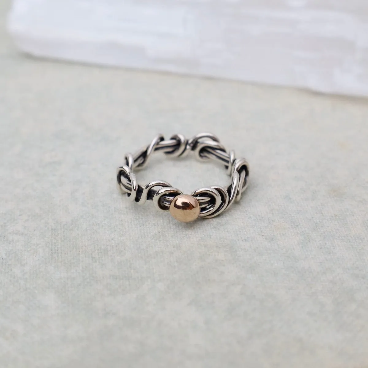 Vine with Rose Gold Accent Ring