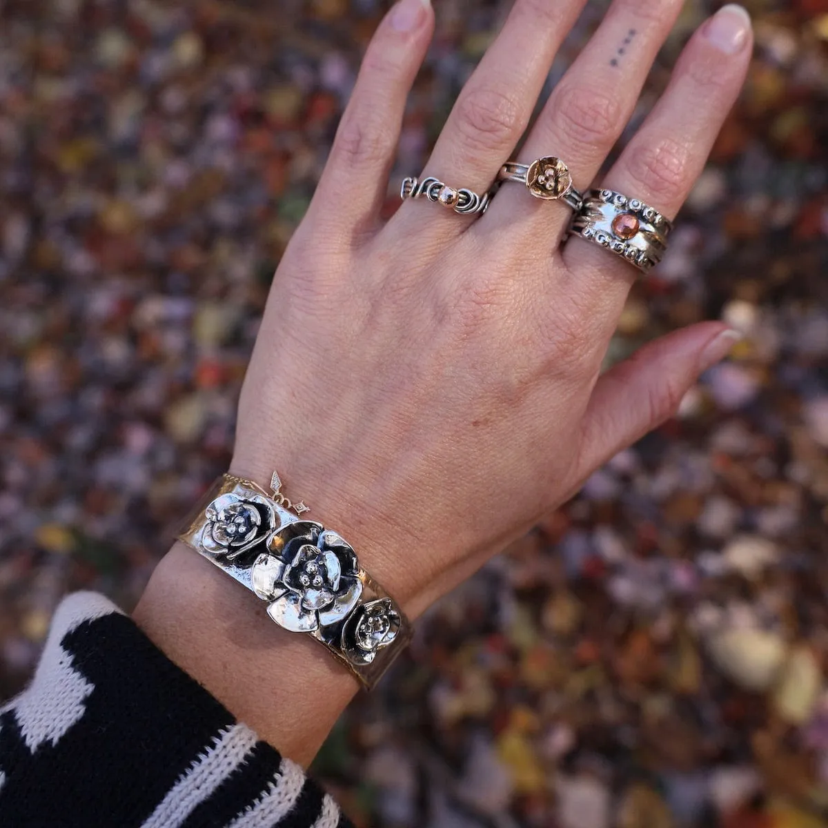 Vine with Rose Gold Accent Ring