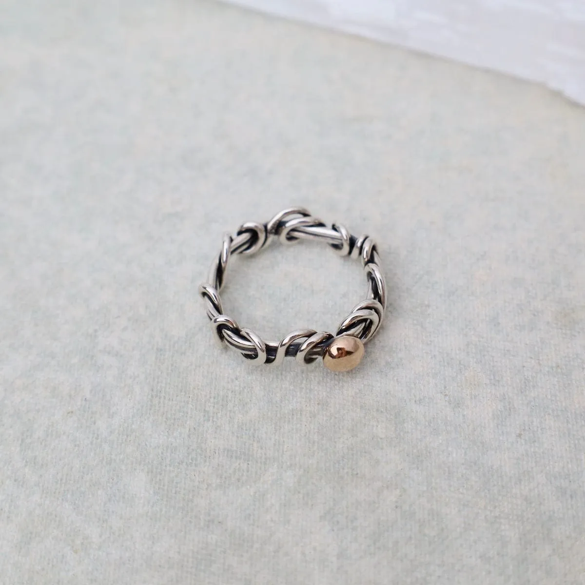 Vine with Rose Gold Accent Ring