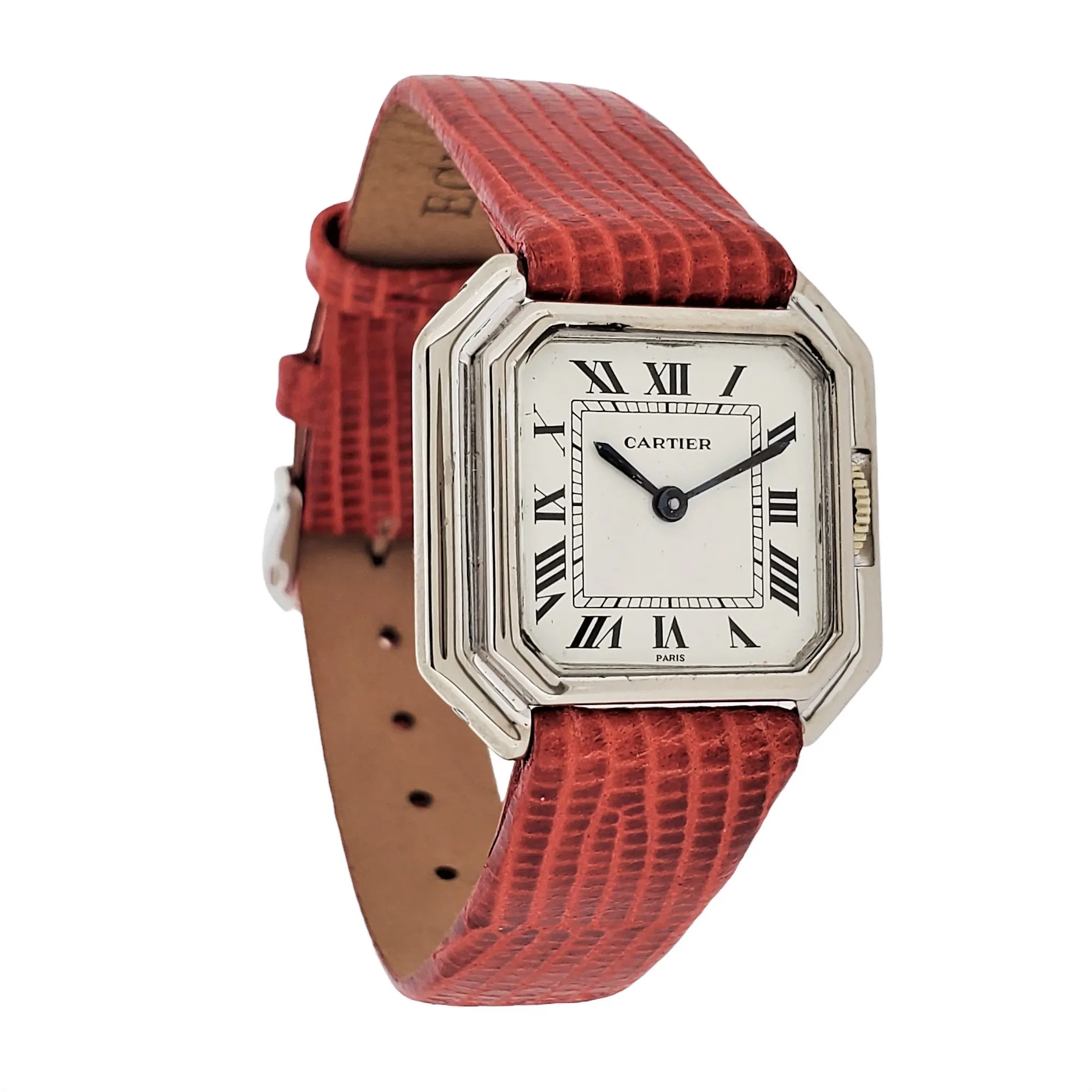 Vintage Cartier Paris Ceinture in White Gold, Ladies Size Watch, Circa 1975-1980