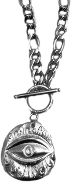 Vintage Eye Choker Necklace for Women Men Layered Clavicle Chain Personalized Streetwear Promise Necklaces