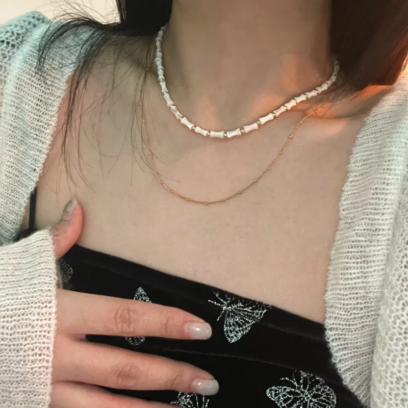 Vintage French Stacked Wear Collarbone Chain