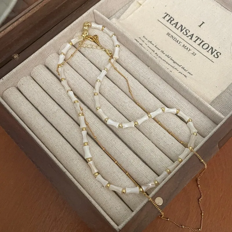Vintage French Stacked Wear Collarbone Chain