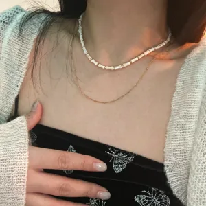 Vintage French Stacked Wear Collarbone Chain