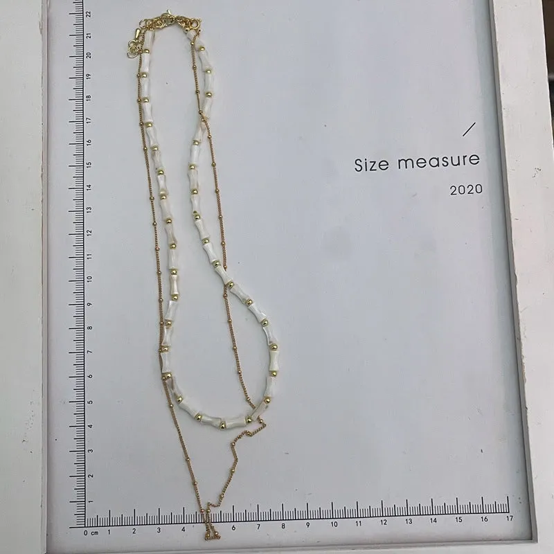 Vintage French Stacked Wear Collarbone Chain