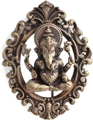 Vintage Men Golden Crowned The Lord Ganesha Brooch Pins, Suit Coat for Men -50X38 MM