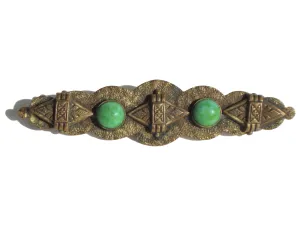 Vintage Neiger Brothers Egyptian Revival Brooch Peking Glass Pin