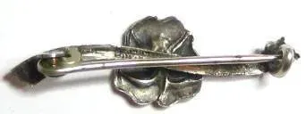 Vintage Silver Enamel Posy Brooch