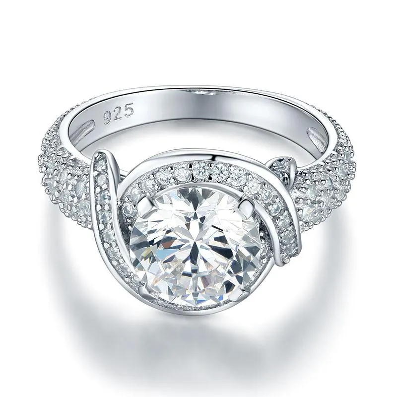 Vintage Style Art Deco 925 Sterling Silver Ring Promise Engagement Simulated Diamond