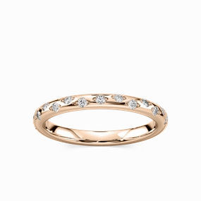 Artisan Art High-End Symbol Rylee 1/4 ctw Round Lab Grown Diamond Scattered Wedding Band