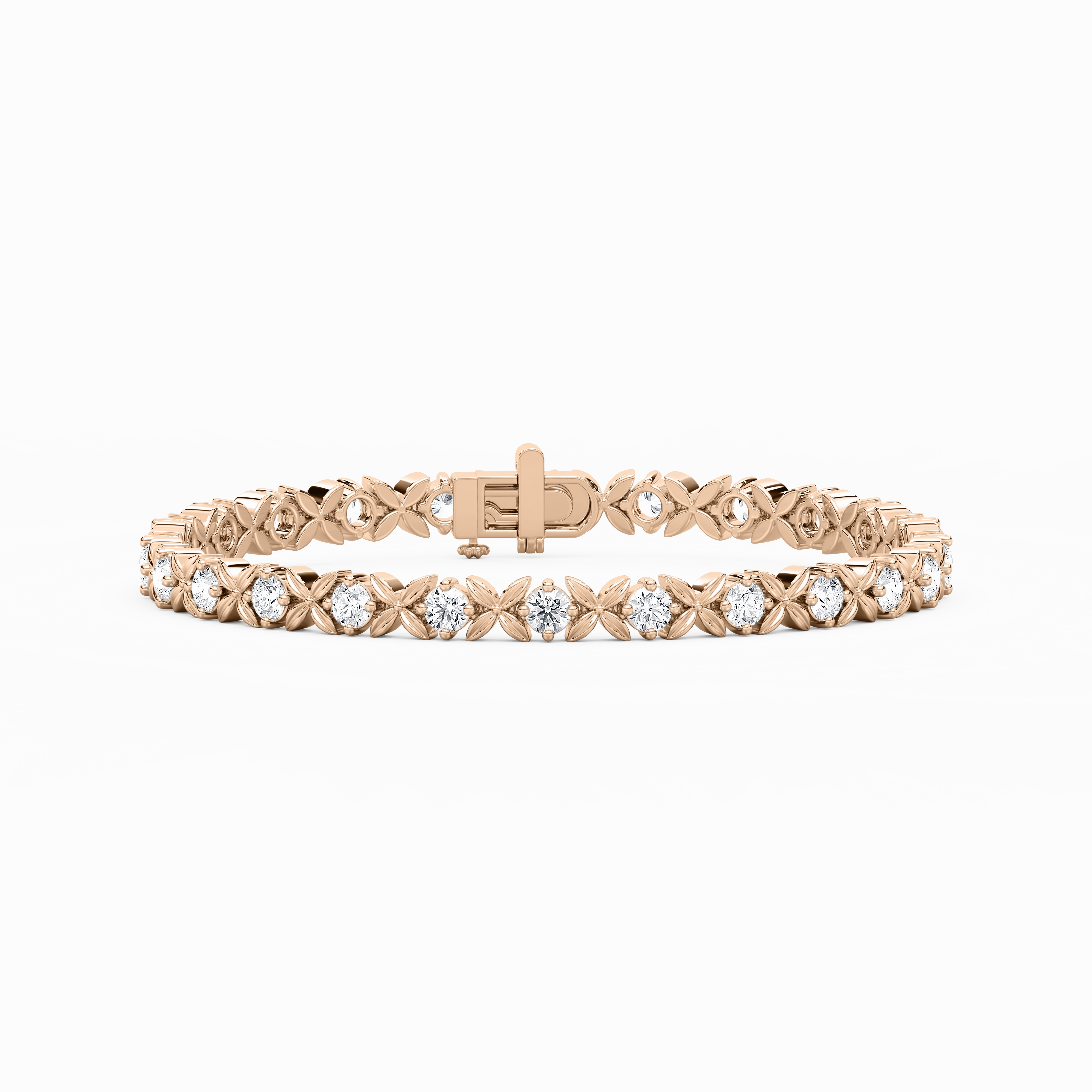 Lightweight Feel Basic Perspective 5 ctw Round Lab Grown Diamond Classic XO Bracelet - 7 Inches