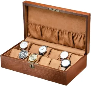 Watch Box Case Watch Organizer Watch Box Vintage Wooden Watch Display Storage Box Solid Wood Watch Box Storage Bracelet Necklace Watch Storage Boxes Watch Display Box (Color : A)