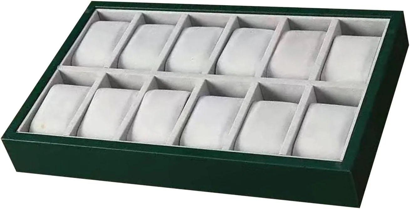 Watch Tray, Bracelet, Watch, Drawer Display, Tabletop Dresser, 12Slot