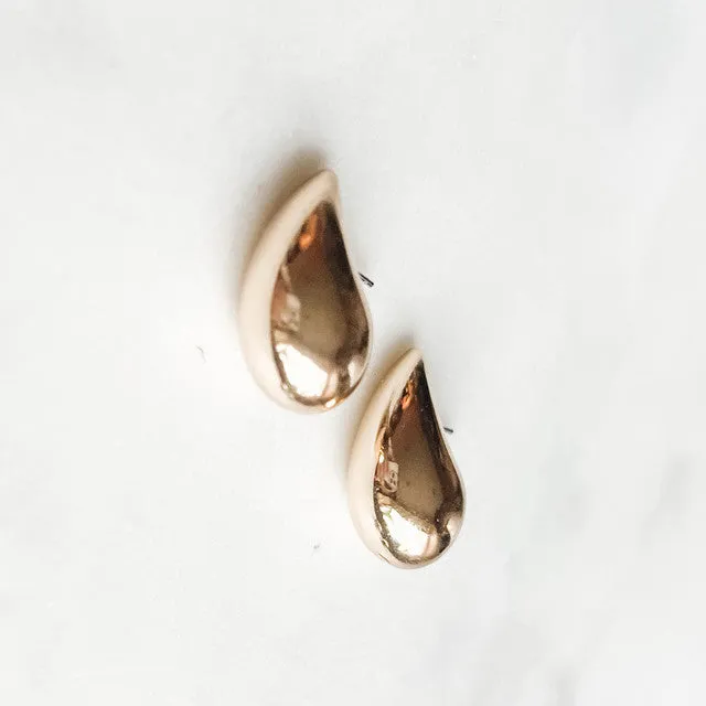 Water-Drop Post Earrings | Gold