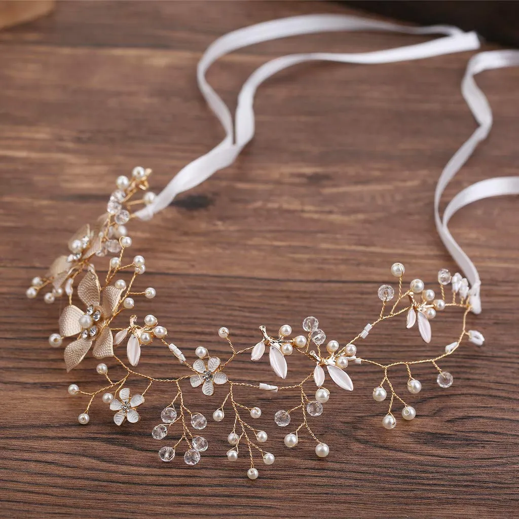 Wedding Comb Bridesmaid Hair Bridal Accessory Flower Bridal Pearl Crystal Hair Clip Pin supplies makeup headband Hair Clip