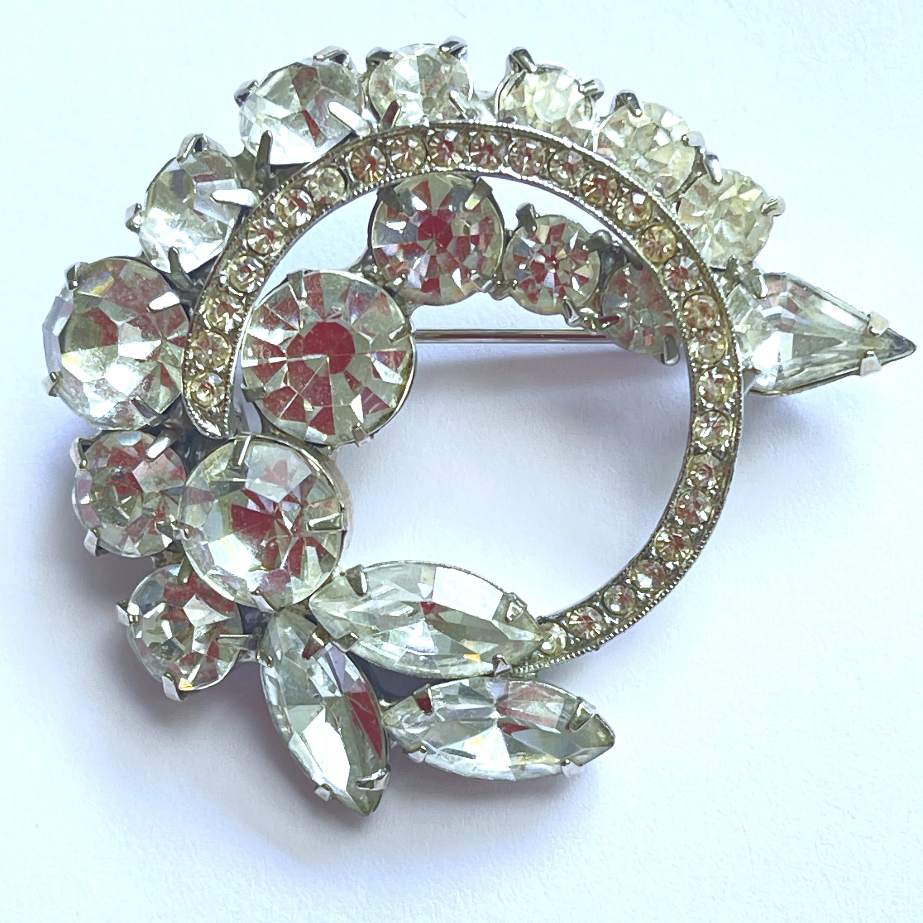 Weiss Vintage Rhinestone 60's Brooch